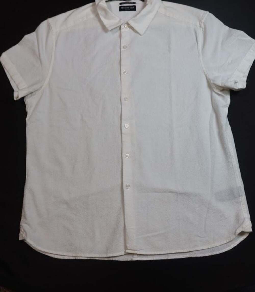 Kenneth Cole New York Women's Textured Button-Down Short Sleeve Shirt